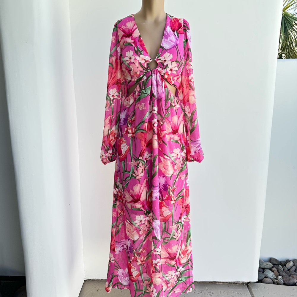 Floral Pink Maxi Dress